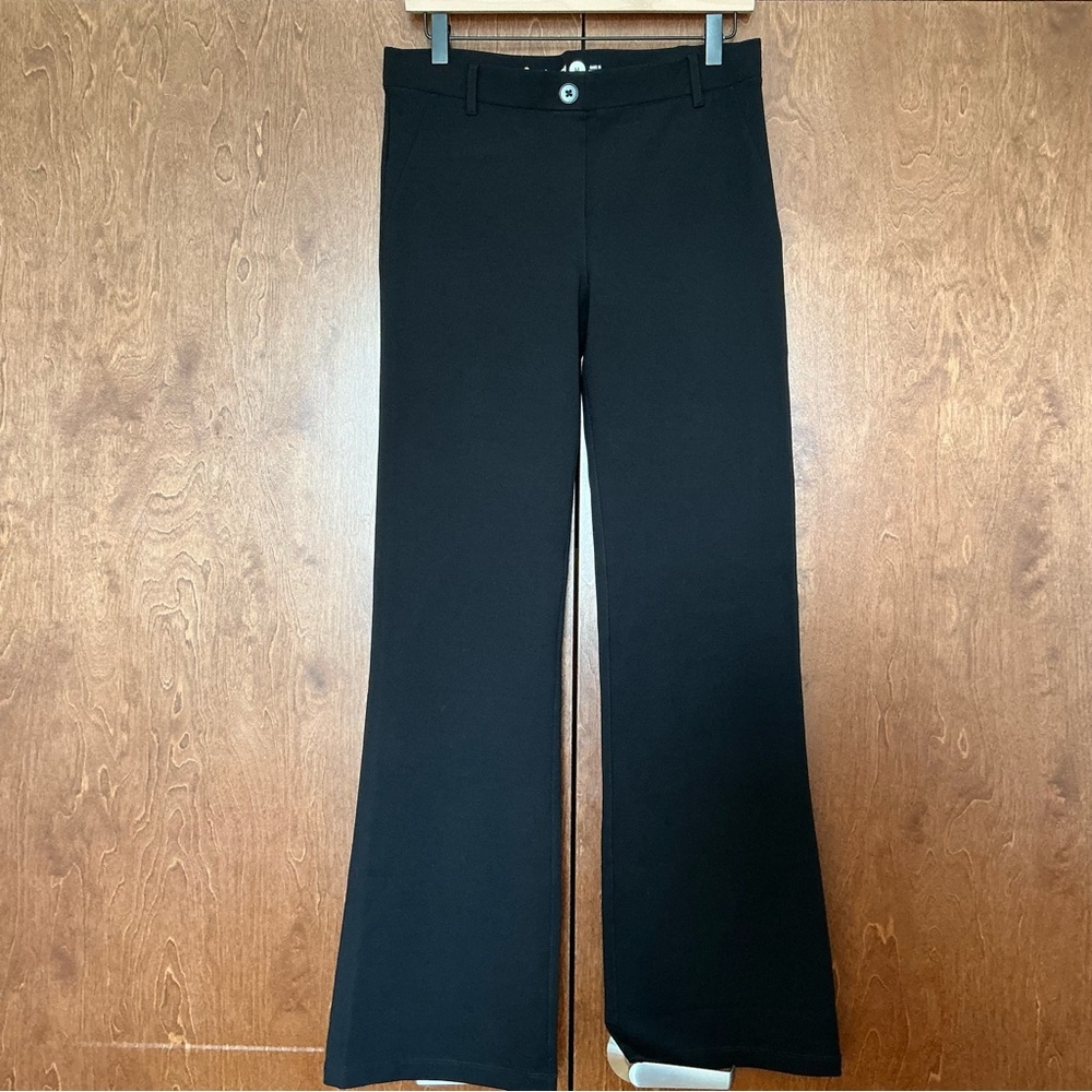 Betabrand Boot-Cut Classic Dress Pant Yoga Pants Black Career Minimalist Size M - Picture 2 of 5